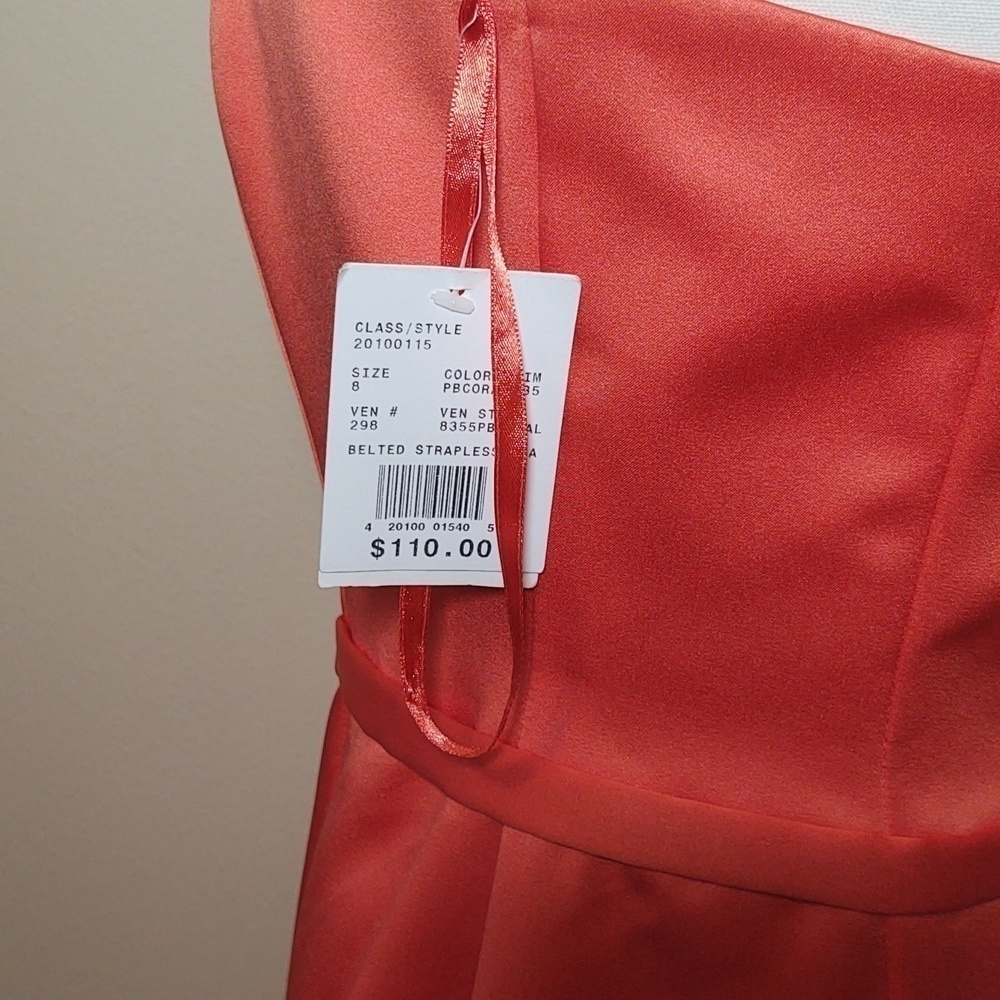 Michaelangelo NWT Women's Strapless Tea Length Formal - Picture 4 of 9